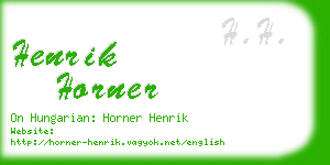 henrik horner business card